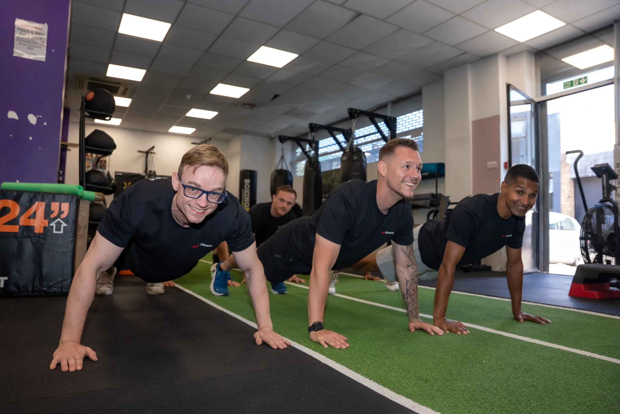 A training session in progress at the gym