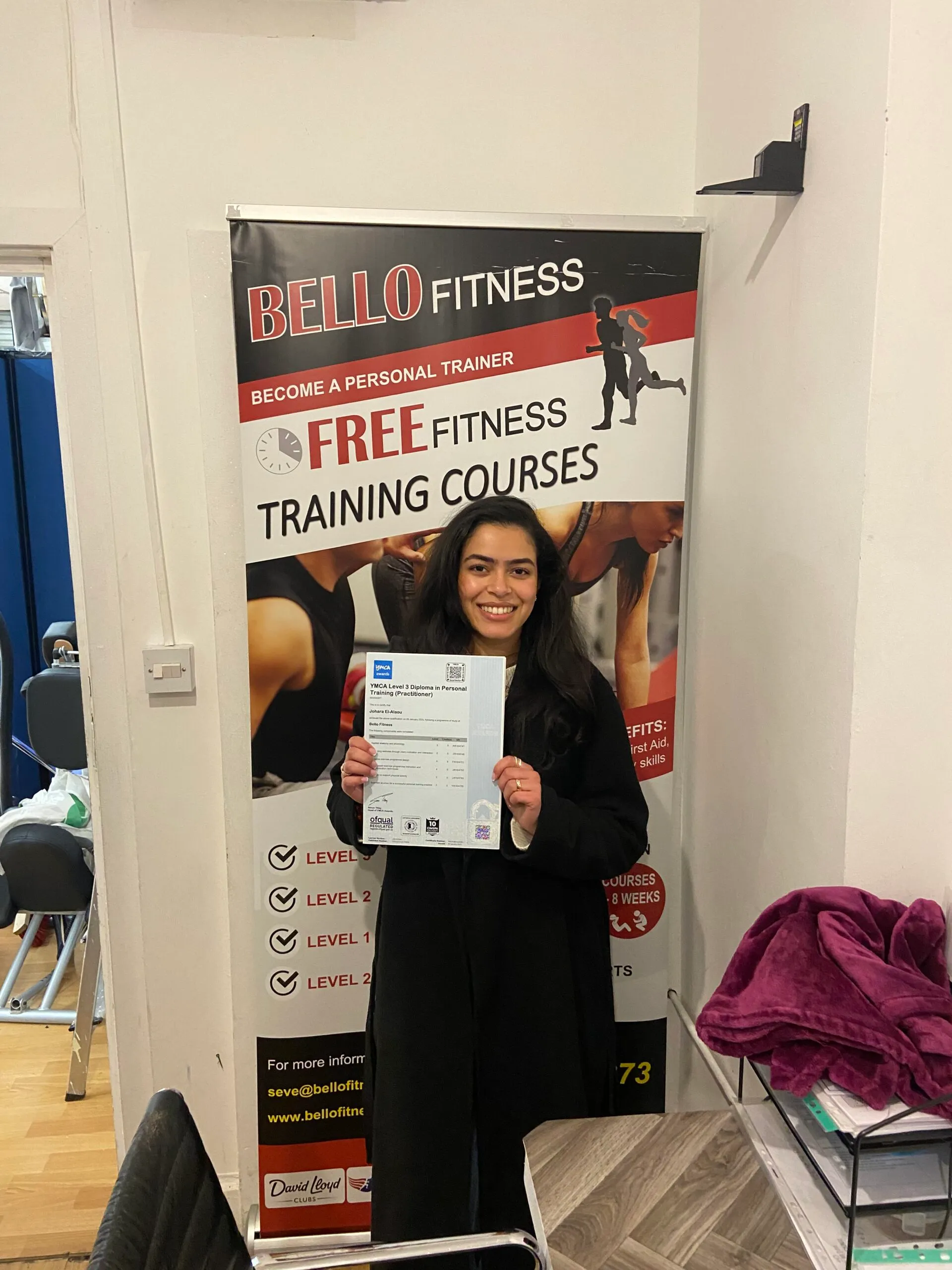 Johara El-Alaoui, Bello Fitness graduate