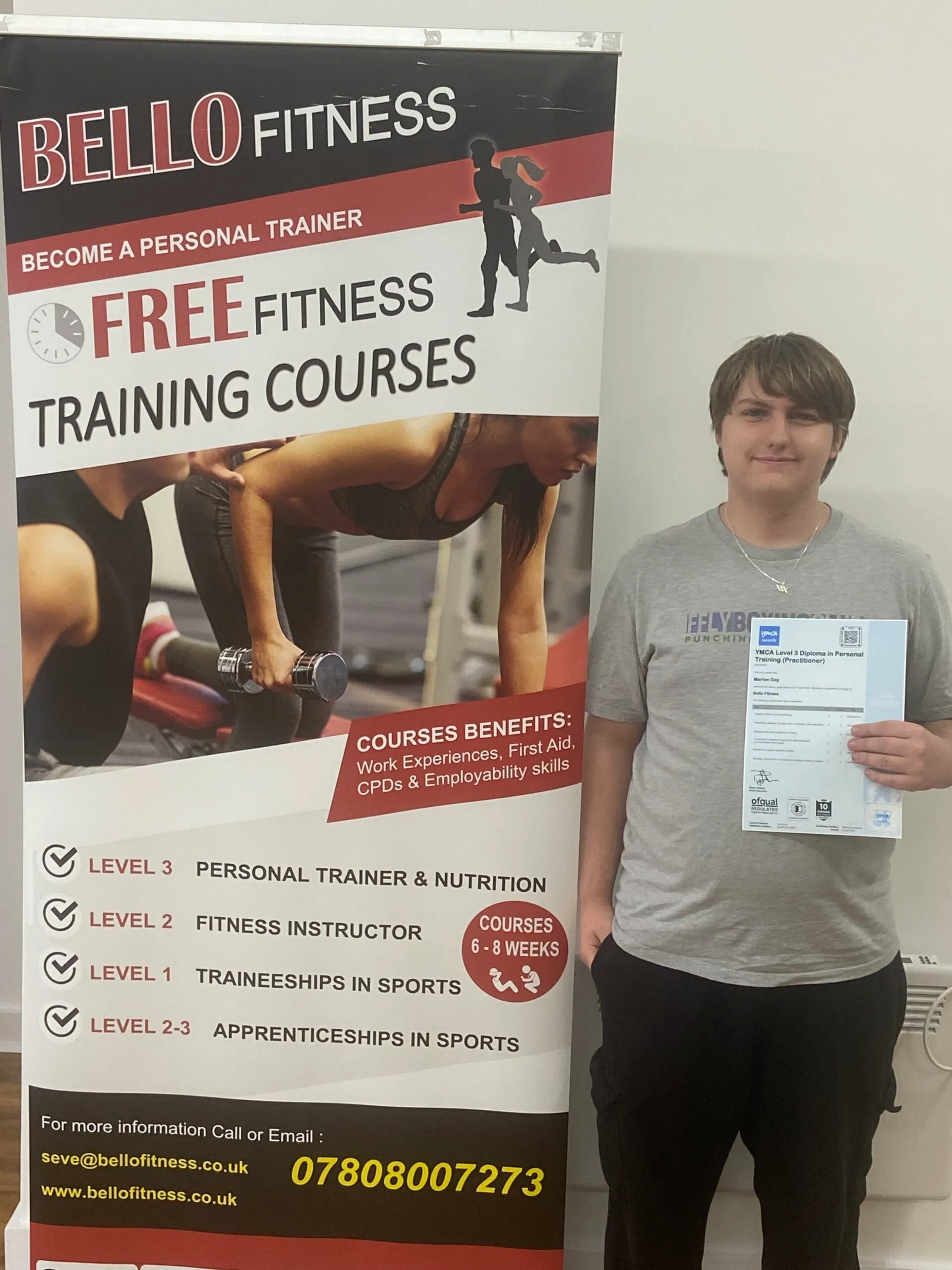 Luke Blagg Reeves, Bello Fitness graduate